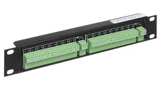 Dystrybutor zasilania (łączówka, rozgałęźnik) 2-we/2x8-wy max.24VDC 5A Rack 10” LZ-16/R10