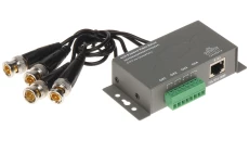 Transformator do przesyłania 4 sygnałów wideo AHD, HD-CVI, HD-TVI, CVBS, 4K UHD po skrętce, TR-4M