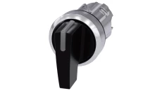 Przełącznik długie pióro 3 pozycyjny 22mm bez samopowrotu możl podświetlenie czarny metal SIRIUS ACT 3SU1052-2CL10-0AA0