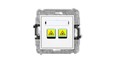 MINI Mechanizm gniazda światłowodowego/optycznego podwójnego biały MGOP-2
