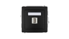 DECO Ładowarka USB pojedyncze 5V 2A czarny mat 12DCUSB-3 GN-DE-78-01-12-00-00