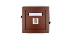 DECO Ładowarka USB pojedyncze 5V 2A brązowy metalik 9DCUSB-3 GN-DE-78-01-09-00-00