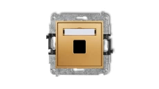 MINI Mechanizm gniazda multimedialnego pojedynczego bez modułu (standard Keystone) złoty 29MGM-1P