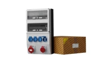 Rozdzielnica budowlana z licznikiem eXT-S/FI 32A 16A 4x230V Schuko Mennekes Doktorvolt 0823