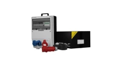 Rozdzielnica budowlana z licznikiem zużycia energii i kablem TD-S/FI SKH 32A 2x230V Schuko Doktorvolt 9870