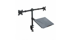 UCHWYT BIURKOWY DO 2 MONITORÓW LED/LCD 13-27 + notebooka L-25 ART