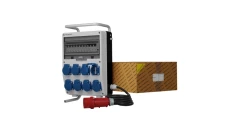 Rozdzielnica budowlana na stojaku z kablem TD-S/FI SKHU 8x230V Schuko Doktorvolt 0342