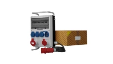 Rozdzielnica budowlana na stojaku z kablem TD-S/FI SKHU 32A 16A 4x230V Schuko Doktorvolt 9368