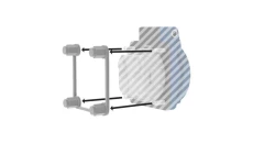 Ramka mocująca dla gniazd tablicowych 230V Doktorvolt 38x38mm 1370