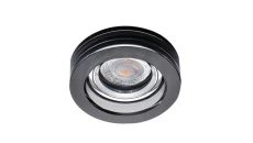 Oprawa szklana FASO-O-B okrągła czarna 90x20 halogenowa wpuszczana