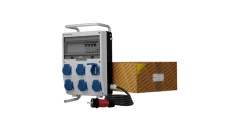 Rozdzielnica budowlana na stojaku z kablem TD-S/FI SKHU 6x230V Schuko Doktorvolt 9351