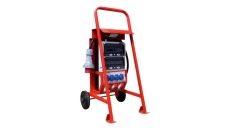 Rozdzielnica budowlana na stojaku z licznikiem zabezpieczenia SIEMENS eXT S/FI SET 32A 2x16A 4x230V Schuko Doktorvolt 6177