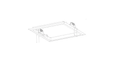 Ramka do montażu podtynkowego STARLED QUAD czarna 92820