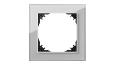 Vestra Ramka pojedyncza szkło IP20 srebrny 3871-63