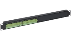 Dystrybutor zasilania (łączówka, rozgałęźnik) 2-we/2x8-wy max.24VDC 5A bezpiecznik 16x0,75A Rack 19” LZ-16/POL/R19