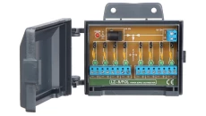 Dystrybutor zasilania (łączówka, rozgałęźnik) 2-we/8-wy max.24VDC 5,6A bezpiecznik 8x0,7A obudowa na ścianę LZ-8/POL