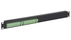Dystrybutor zasilania (łączówka, rozgałęźnik) 2-we/2x8-wy max.24VDC 5A Rack 19” LZ-16/R19