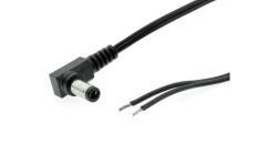 Przewód DC 0,25m z wtykiem kątowym 2,5x5,5 mm AWG20 2x0,5mm2 ESPE