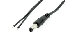Przewód DC 0,25m z wtykiem prostym 2,1x5,5 mm AWG20 2x0,5mm2 ESPE