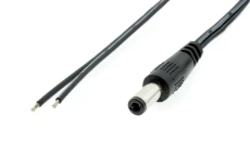 Przewód DC 0,25m z wtykiem prostym 2,5x5,5 mm AWG20 2x0,5mm2 ESPE