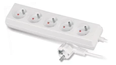 Przedłużacz 5-gniazd z/u 10A 3m /OMY 3x1/ biały PS-570