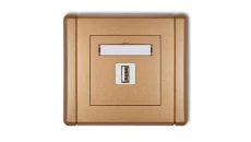 FLEXI Ładowarka USB pojedyncza 5V 2A złoty metalik 8FCUSB-3 GN-FL-78-01-08-00-00