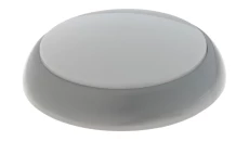 Oprawa KAJKO XL, E27, 75W, srebrna-polipropylen, klosz matowy-poliwęglan, IP44, IK10 A2900SR-MP