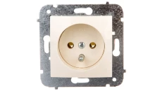 CARLA Gniazdo pojedyncze z/u kremowe 1733-11