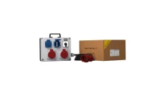 Rozdzielnica budowlana z łącznikiem i kablem FRED SKH 2x16A 2x230V Schuko Mennekes Doktorvolt 0861