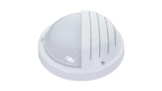 Oprawa GRILL, E27, 60W, biała-polipropylen, klosz matowy-szkło, IP44, osłona A2240-M