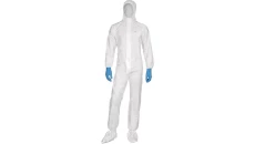 Kombinezon z kapturem obszytym gumką z polipropylen (70) i polietylen (30) kolor biały rozmiar M CORP DT115TM