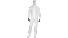 Kombinezon z kapturem z włókniny deltatek 5000 gumka w talii kostkach i nadgarstkach kolor biały rozmiar XXL CORP DT117XX