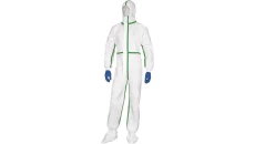 Kombinezon z kapturem z włókniny deltatek 5000 z uszczelnionymi szwami kolor biały rozmiar M CORP DT119TM