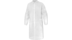 Bluza z włókniny polipropylenowej przystosowana do kontaktu z żywnością zapinana na zatrzaski kol.biały roz. XXL CORP BLOUSPOXX