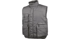 Kamizelka ocieplana z wieloma kieszeniami z poliestru (65) i bawełny (35) pikowana kolor szary rozmiar 3XL CORP SIERRGR3X