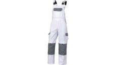 Ogrodniczki malarskie z bawełny (60) i poliestru (40) 230 g/m? kolor biało-szary rozmiar M CORP TERAMBGTM