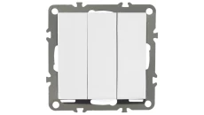 QUADRA WŁĄCZNIK POTRÓJNY BIAŁY, PODTYNKOWY, DO RAMKI