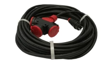 Przedłużacz budowlany jednofazowy elCORD 16A 230V IP44 10m H07RN-F 3G2,5 z wtyczką uni-schuko i potrójnym gniazdem 32126100