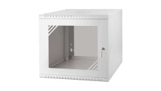 Szafa wisząca RACK 19 9U 600mm drzwi szklane szara PRO