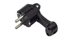 WTYCZKA KĄTOWA ULTRA PŁASKA Z UCHWYTEM ZA MEBLE CZARNA