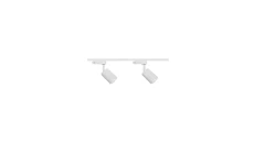 Zestaw 2x lampa SIENA ALU Track biała z żarówką led gu10 PHILIPS 5W ciepła biała + szynoprzewód 1m kolor biały