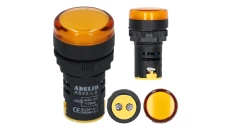 Lampka kontrolna sterownicza żółta LED fi:22 12V