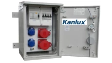 ROZDZIELNICA BUDOWLANA NA ELEWACJĘ (2X2P+Z, 1X16A/5P, 1X32A/5P) KANLUX RB26x40-K40-00112W-E0_KANLUX