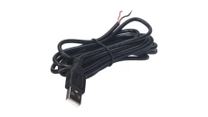 Wtyk USB z przewodem czarnym 250cm