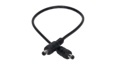 Przedłużka DC 5.5/2.1 1W-1W czarna 30cm 22/20awg