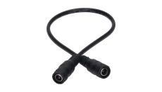 Przedłużka DC 5.5/2.1 1G-1G czarna 30cm 22/20awg