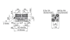 Siłownik Pneumatyczny kompaktowy z jednostronnym tłoczyskiem ISO21287. Średnica tłoka 12mm skok 25mm D12x25, FNSKI012.0025