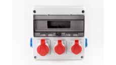 Rozdzielnica budowlana natynkowa 1x32A/5p, 2x16A/5p, 2x230V 16A, IP54, BP6010-16/NT-S-BZ