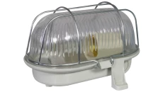 Oprawa kanałowa OWAL 60W E27 z siatką metalową IP44 szara D.3166S