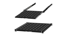 Półka wysuwana do szafy RACK 19 1U 450mm z uchwytem czarna